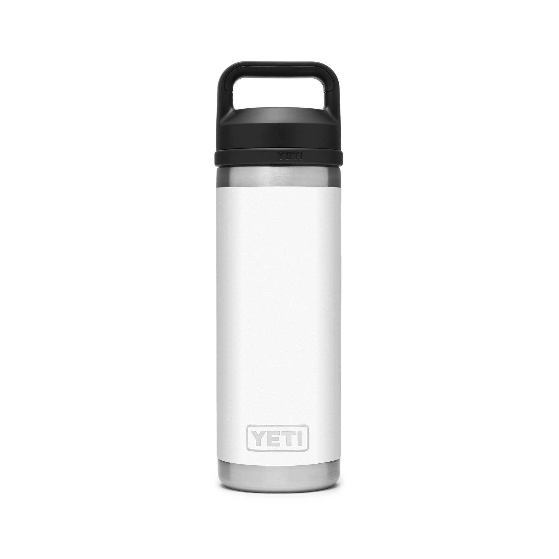 YETI Rambler Water Bottle with Chug Cap 18oz 532ml White voorkant