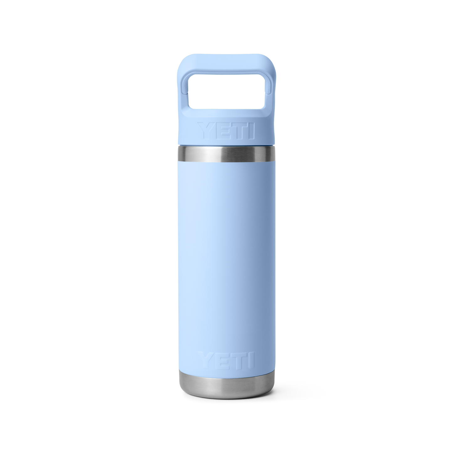 YETI Rambler Water Bottle with Color-Matched Straw Cap 18oz (532ml) | Big Sky Blue