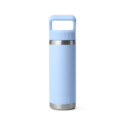 YETI Rambler Water Bottle with Color-Matched Straw Cap 18oz (532ml) | Big Sky Blue