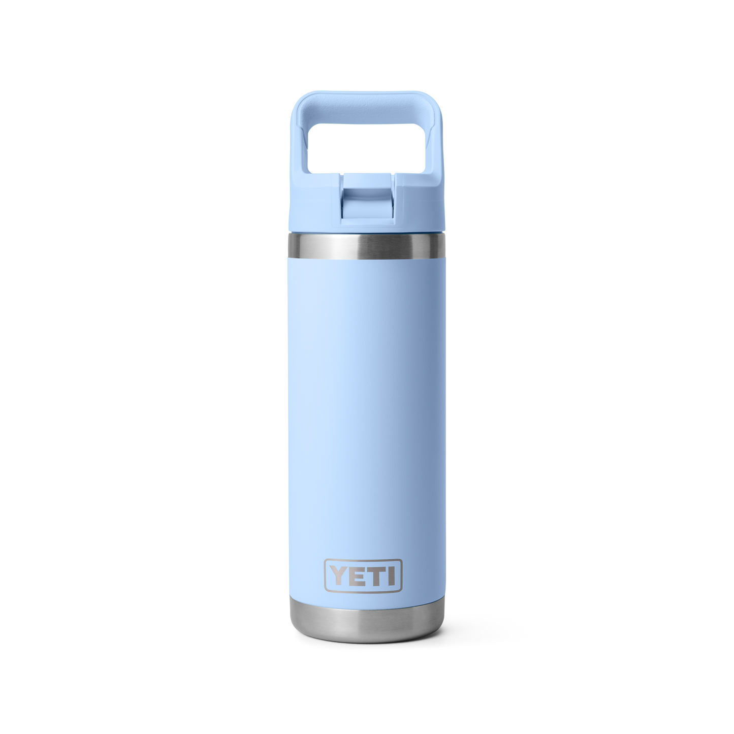 YETI Rambler Water Bottle with Color-Matched Straw Cap 18oz (532ml) | Big Sky Blue
