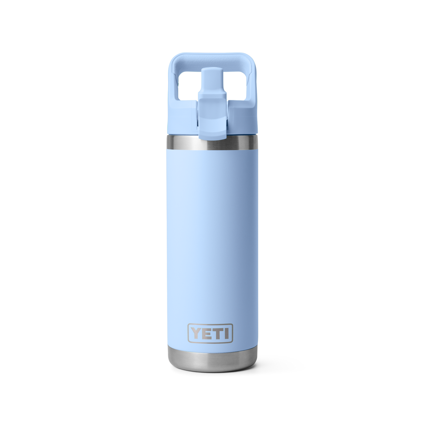 YETI Rambler Water Bottle with Color-Matched Straw Cap 18oz (532ml) | Big Sky Blue