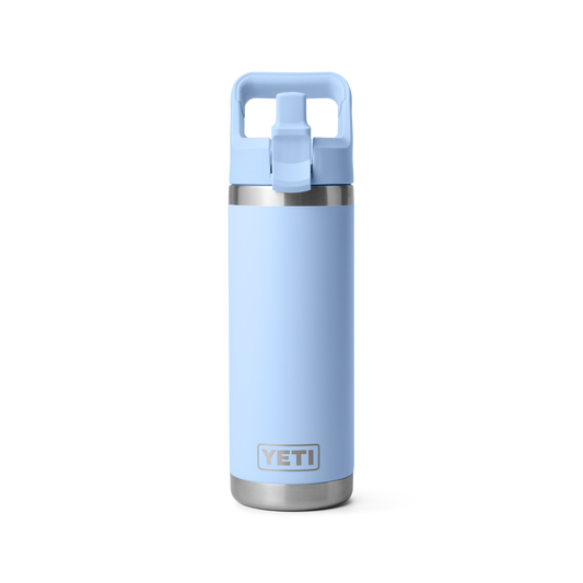 YETI Rambler Water Bottle with Color-Matched Straw Cap 18oz (532ml) | Big Sky Blue