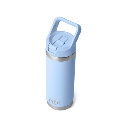 YETI Rambler Water Bottle with Color-Matched Straw Cap 18oz (532ml) | Big Sky Blue