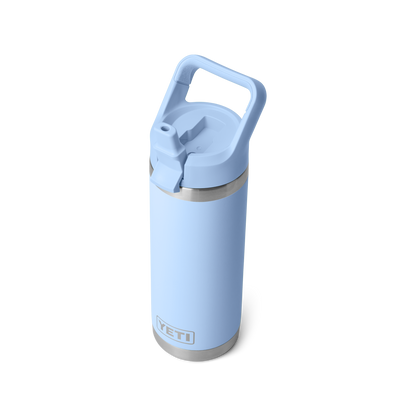 YETI Rambler Water Bottle with Color-Matched Straw Cap 18oz (532ml) | Big Sky Blue