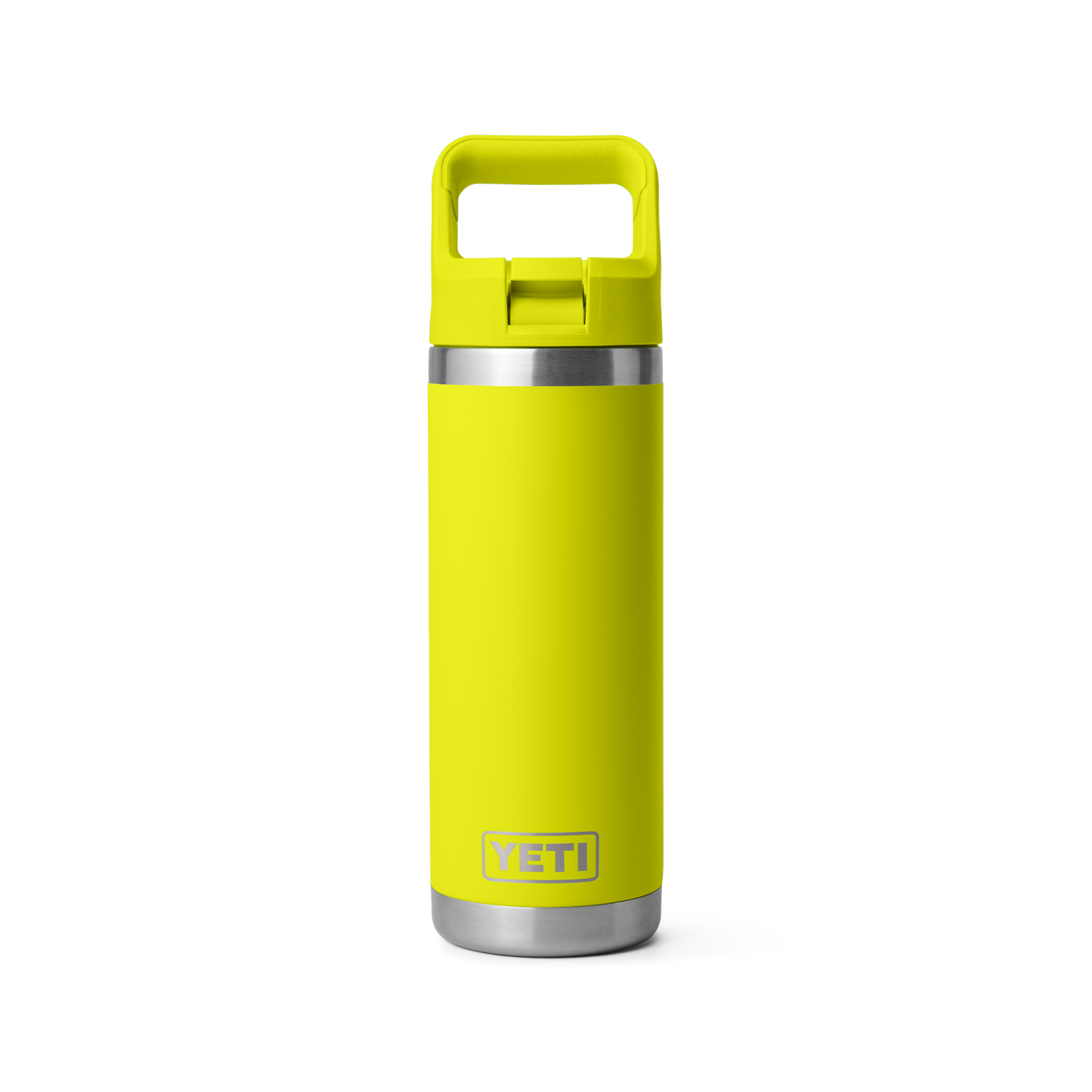 YETI Rambler Water Bottle with Color-Matched Straw Cap 18oz (532ml) | Firefly Yellow