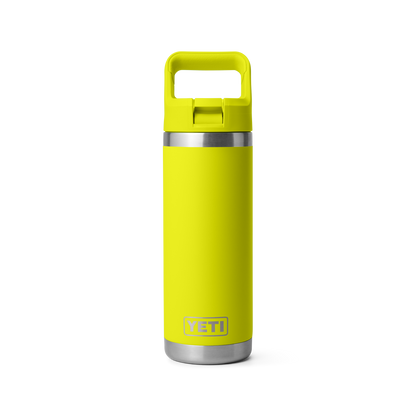 YETI Rambler Water Bottle with Color-Matched Straw Cap 18oz (532ml) | Firefly Yellow
