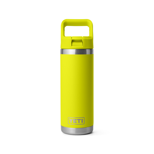 YETI Rambler Water Bottle with Color-Matched Straw Cap 18oz (532ml) | Firefly Yellow