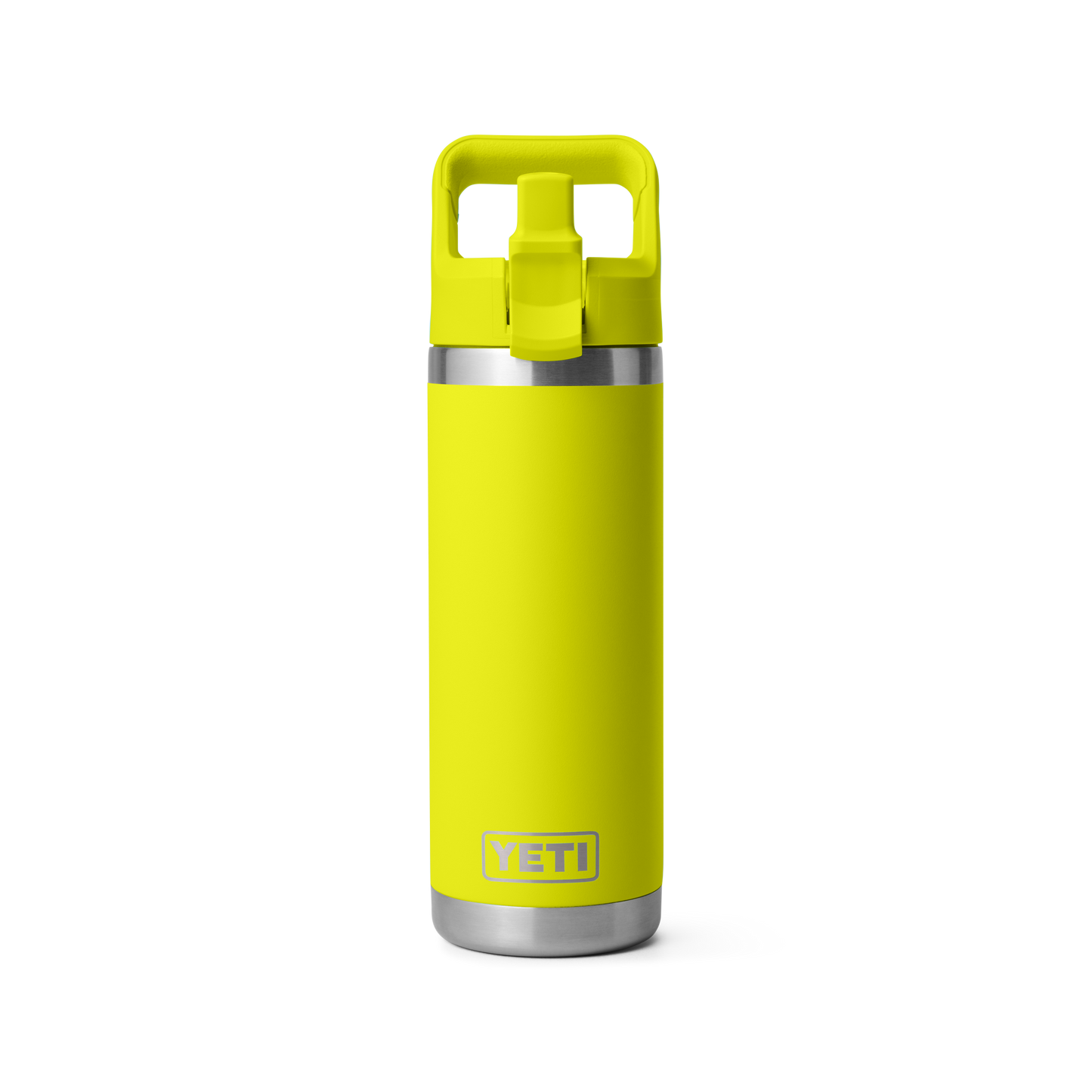 YETI Rambler Water Bottle with Color-Matched Straw Cap 18oz (532ml) | Firefly Yellow
