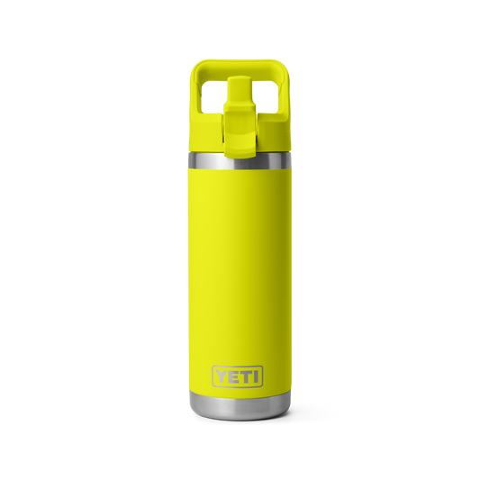 YETI Rambler Water Bottle with Color-Matched Straw Cap 18oz (532ml) | Firefly Yellow