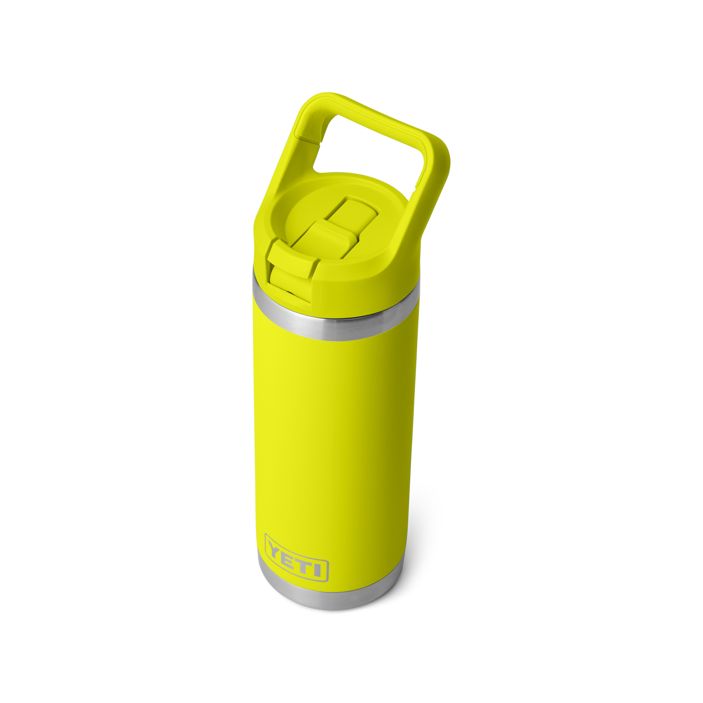 YETI Rambler Water Bottle with Color-Matched Straw Cap 18oz (532ml) | Firefly Yellow