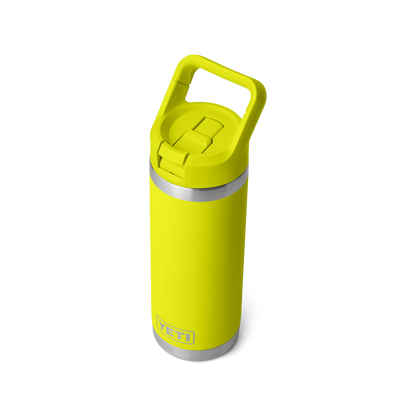 YETI Rambler Water Bottle with Color-Matched Straw Cap 18oz (532ml) | Firefly Yellow
