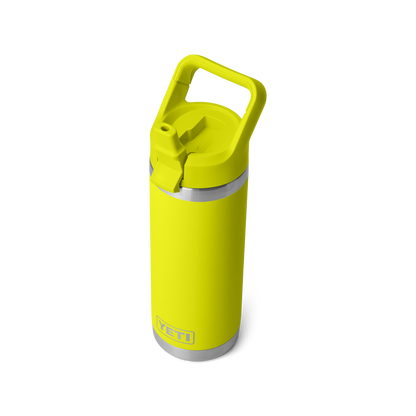 YETI Rambler Water Bottle with Color-Matched Straw Cap 18oz (532ml) | Firefly Yellow