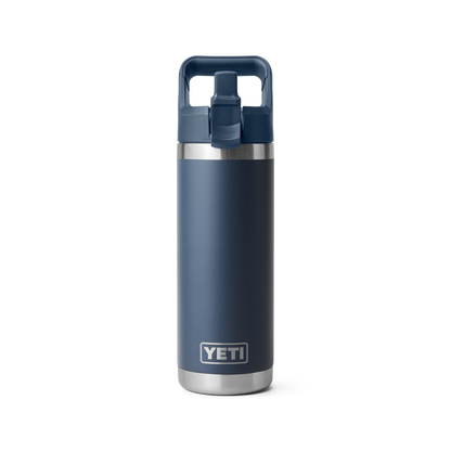 YETI Rambler Water Bottle with Color-Matched Straw Cap 18oz (532ml) | Navy
