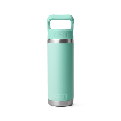 YETI Rambler Water Bottle with Color-Matched Straw Cap 18oz (532ml) | Seafoam