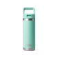 YETI Rambler Water Bottle with Color-Matched Straw Cap 18oz (532ml) | Seafoam