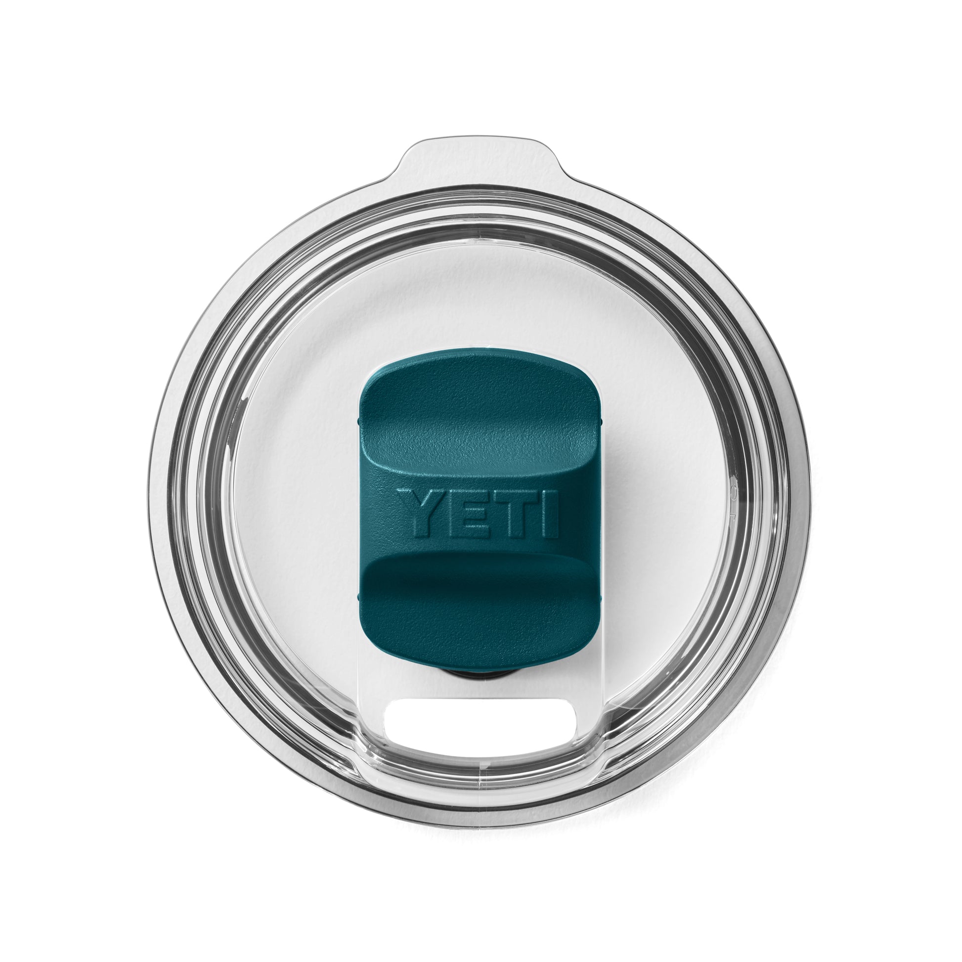 YETI Rambler Magslider deksel transparant met magslider in de kleur Agave Teal.