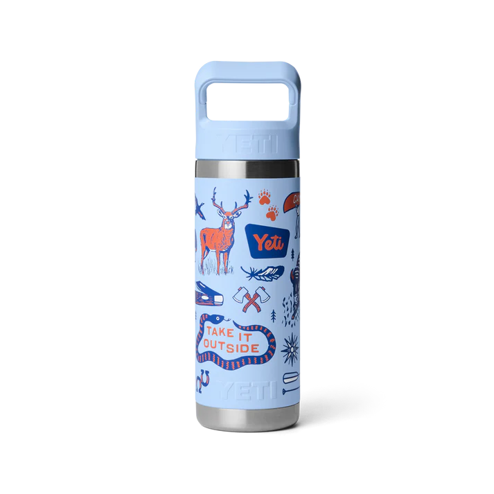 YETI Rambler Water Bottle with Color-Matched Straw Cap 18 oz (532ml) | Big Sky Summer Camp