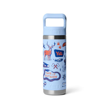 YETI Rambler Water Bottle with Color-Matched Straw Cap 18 oz (532ml) | Big Sky Summer Camp