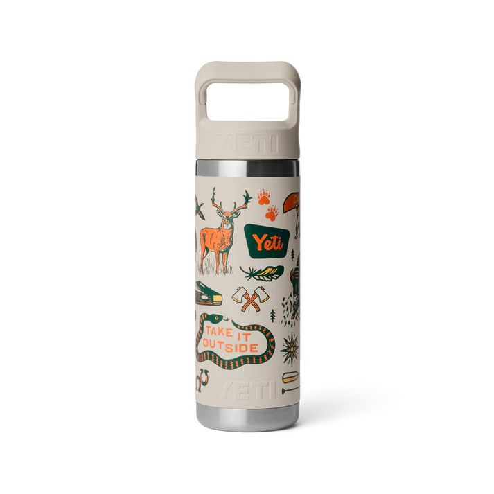YETI Rambler Water Bottle with Color-Matched Straw Cap 18 oz (532ml) | Cape Summer Camp