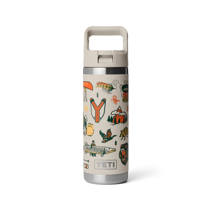 YETI Rambler Water Bottle with Color-Matched Straw Cap 18 oz (532ml) | Cape Summer Camp