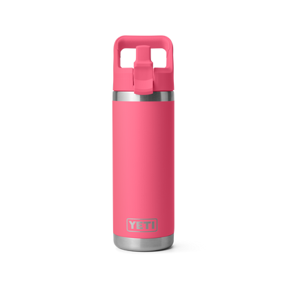 YETI Rambler Water Bottle with Color-Matched Straw Cap 18 oz (532ml) | Tropical Pink