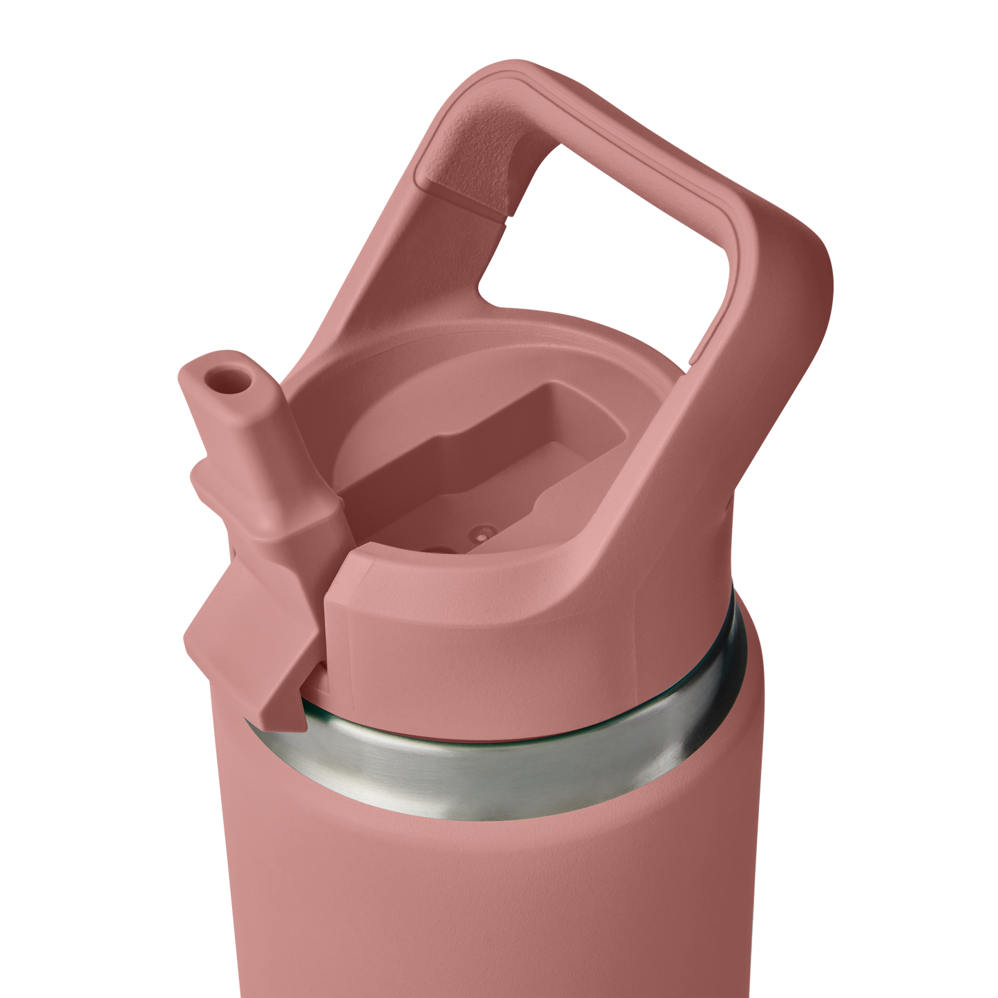 YETI Rambler Water Bottle with Color-Matched Straw Cap 18oz (532ml) | Sandstone Pink