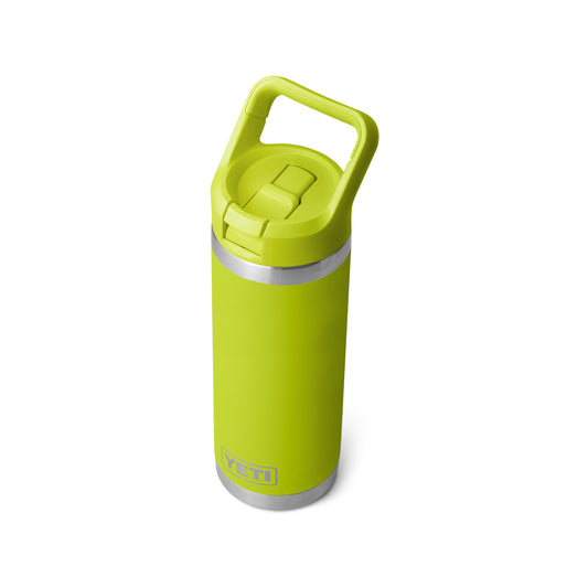 YETI Rambler Drinkfles met meegekleurde Straw Cap - 18oz (532ml) - Chartreuse