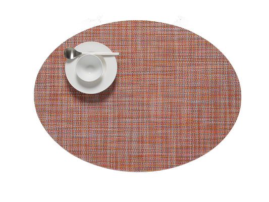 Chilewich Mini Basketweave Cinnamon Placemat ovaal 36x49cm