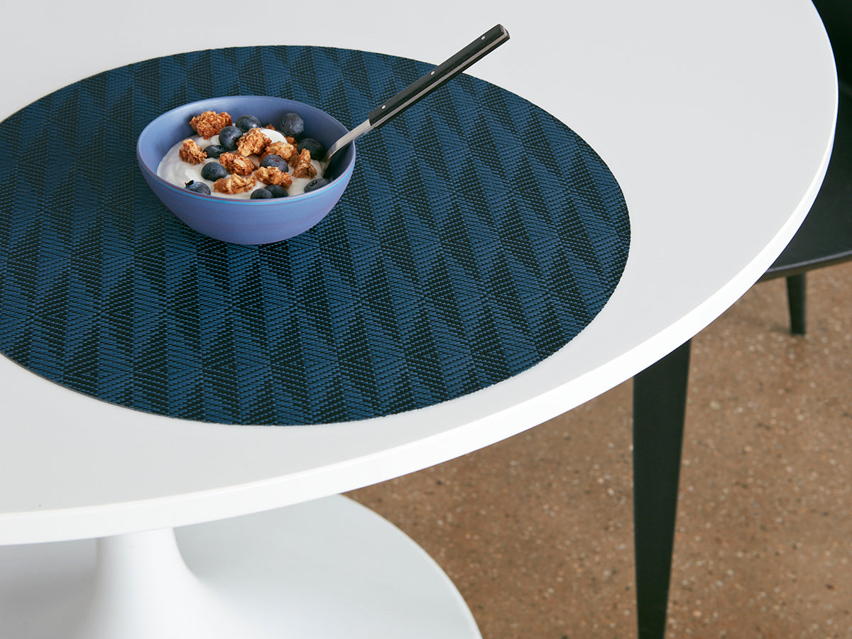 Chilewich Arrow Sapphire Placemat rond 38x38cm