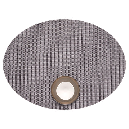 Chilewich Placemat Thatch Ovaal 36x49cm | Pewter