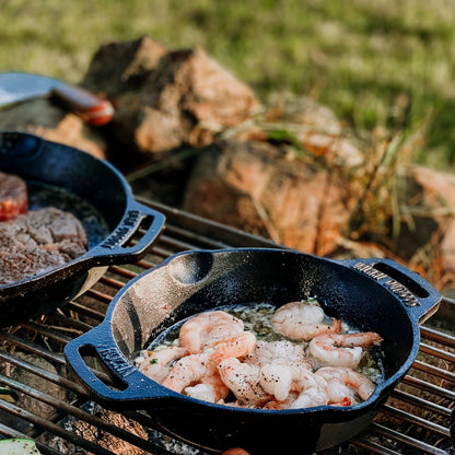 Valhal Outdoor Skillet Gietijzer met handgrepen 20cm