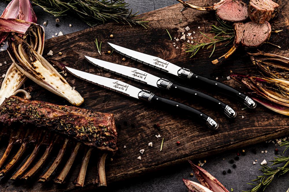 Laguiole Premium Steakmessen - Zwart