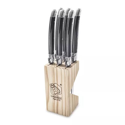 Laguiole Premium Steakmessen - Zwart