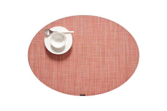 Chilewich placemat Mini Basketweave Ovaal - Clay