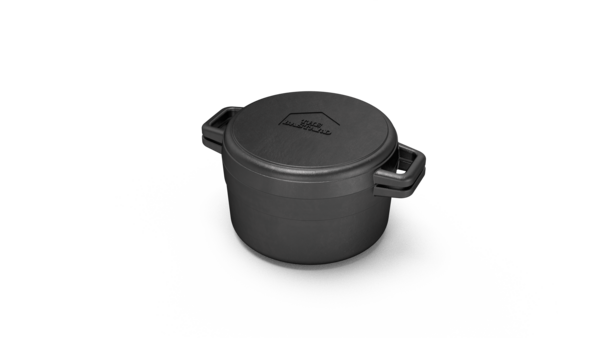 The Bastard Dutch Oven & Griddle Cast Iron 20cm | Compact, Medium, Large