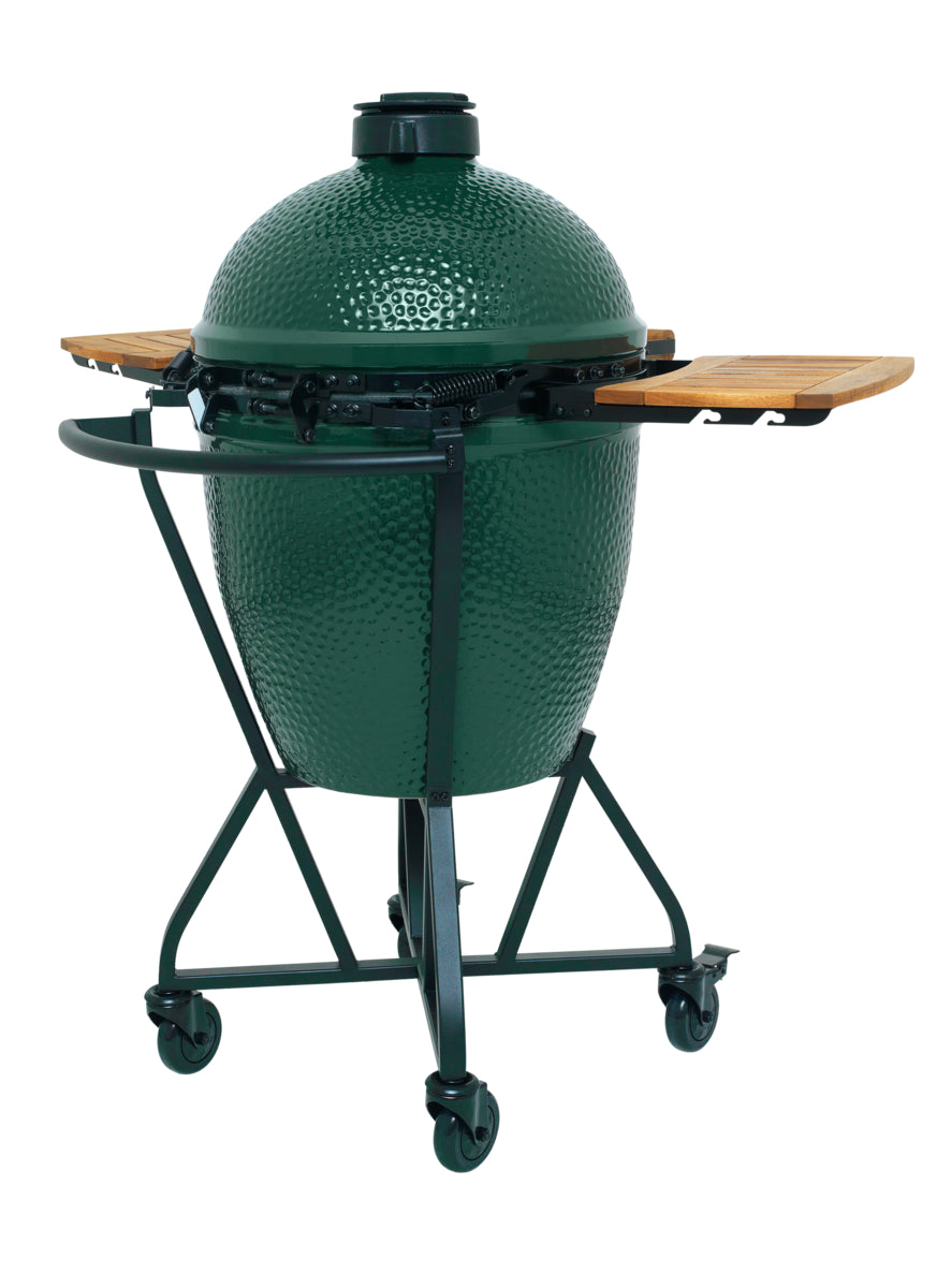 Big Green Egg Kamado including Integgrated Nest & Handler + Acacia Wood Egg Mates | Large