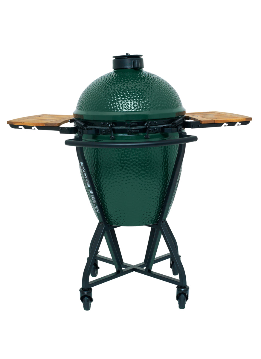 Big Green Egg Kamado including Integgrated Nest & Handler + Acacia Wood Egg Mates | Large