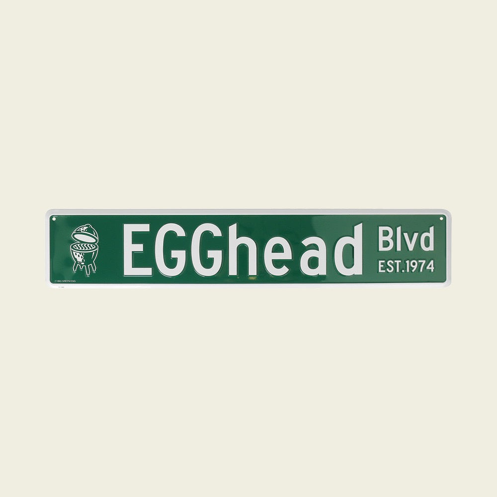 Big Green Egg Street Sign 'Egghead Boulevard'