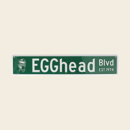 Big Green Egg Street Sign 'Egghead Boulevard'