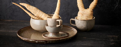 Fine2Dine | Ceres Grey Diep Bord 22cm