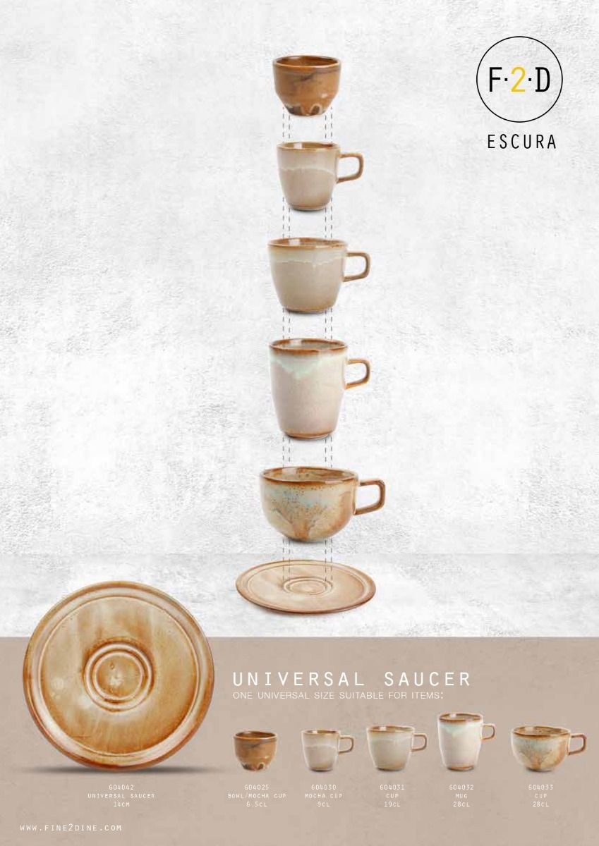 Fine 2 Dine Escura Universal saucer/universeel schoteltje - 14cm