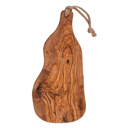 Bowls & Dishes | Pure Olive Wood Olijfhouten Serveerplank Rustiek met Handvat 40-45cm