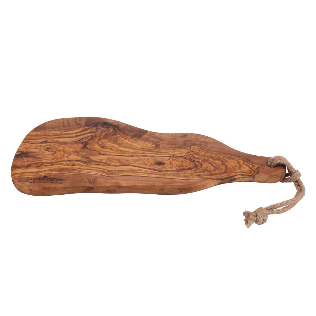 Bowls & Dishes Olijfhouten Serveerplank Rustique met handvat - 40-45cm