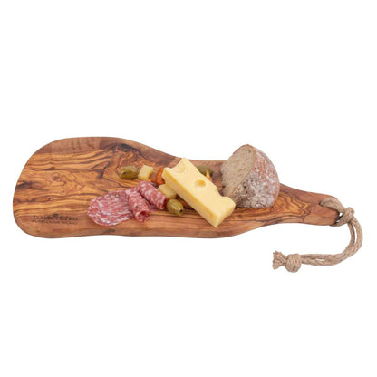 Bowls & Dishes | Pure Olive Wood Olijfhouten Serveerplank Rustiek met Handvat 40-45cm