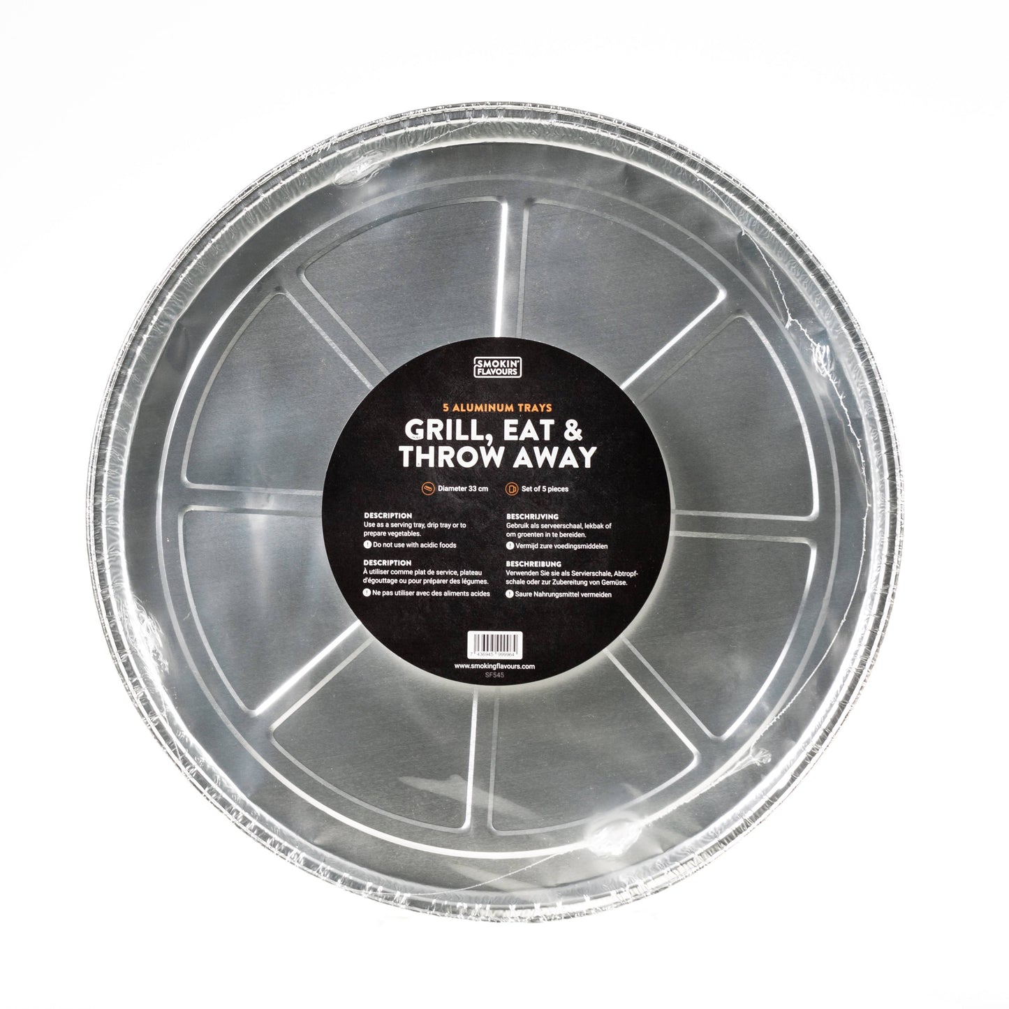 Smokin’ Flavours Drip Pan Aluminium Large 33cm - 5 stuks