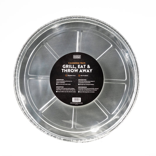 Smokin’ Flavours Drip Pan Aluminium Large 33cm - 5 stuks