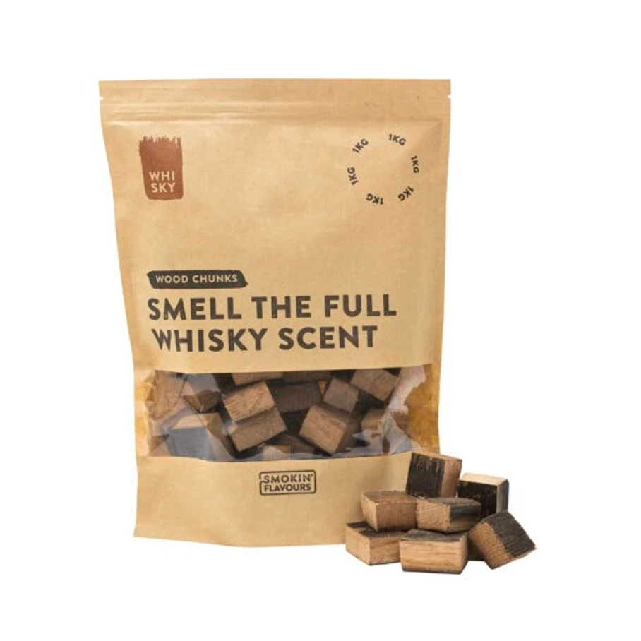 Smokin' Flavours Wood Chunks Whisky Barrels 1kg