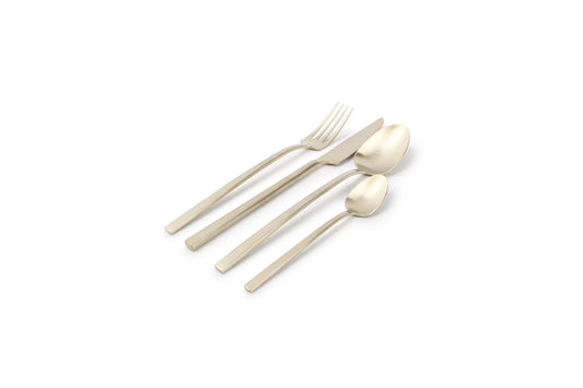 Terno Bestek mat goud - S|P Collection - set 16 stuks
