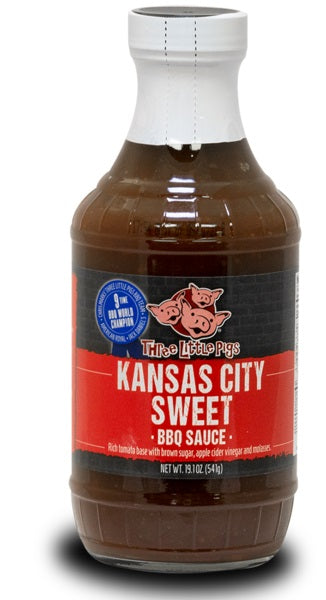 Three Little Pigs Kansas City Sweet BBQ Sauce - 541gr