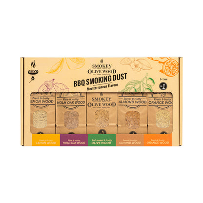 Smokin' Flavours Giftbox BBQ Smoking Dust Olive Wood - 5 flavours